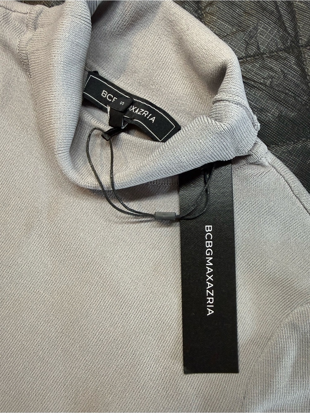 BCBGMAXAZRIA ribbed knit turtleneck sweater in Gray - Picture 2 of 8